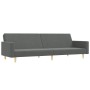 Sofá cama de 2 plazas con taburete tela gris oscuro de , Sofás - Ref: Foro24-3216228, Precio: 274,38 €, Descuento: %