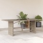 Mesa jardín superficie vidrio ratán PE gris claro 190x80x74 cm de , Mesas de jardín - Ref: Foro24-365308, Precio: 182,11 €, D...