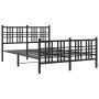 Estructura de cama cabecero y estribo metal negro 120x200 cm de , Camas y somieres - Ref: Foro24-376340, Precio: 119,64 €, De...