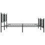 Estructura de cama cabecero y estribo metal negro 200x200 cm de , Camas y somieres - Ref: Foro24-376349, Precio: 141,99 €, De...