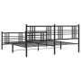 Black metal headboard and footboard bed frame 200x200 cm by , Beds and slatted bases - Ref: Foro24-376349, Price: 141,91 €, D...