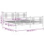 Bettgestell mit Kopf- und Fußteil aus schwarzem Metall, 200 x 200 cm von , Betten und Lattenroste - Ref: Foro24-376349, Preis...