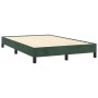 Cama box spring con colchón terciopelo verde oscuro 120x190 cm de , Camas y somieres - Ref: Foro24-3269828, Precio: 377,44 €,...