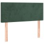 Cama box spring con colchón terciopelo verde oscuro 120x190 cm de , Camas y somieres - Ref: Foro24-3269828, Precio: 377,44 €,...