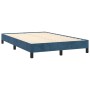 Box spring bed with dark blue velvet mattress 120x190 cm by , Beds and slatted bases - Ref: Foro24-3269835, Price: 376,99 €, ...