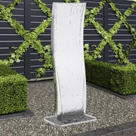 Gebogener Gartenbrunnen mit Edelstahlpumpe 130 cm von vidaXL, Brunnen und Wasserfälle - Ref: Foro24-48089, Preis: 506,99 €, R...