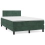 Cama box spring con colchón terciopelo verde oscuro 120x190 cm de , Camas y somieres - Ref: Foro24-3269840, Precio: 376,04 €,...