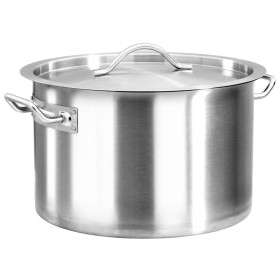 Stainless steel pot 32 L 40x26 cm by vidaXL, tall pots - Ref: Foro24-51139, Price: 118,58 €, Discount: %