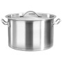 Stainless steel pot 32 L 40x26 cm by vidaXL, tall pots - Ref: Foro24-51139, Price: 118,58 €, Discount: %