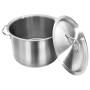 Stainless steel pot 32 L 40x26 cm by vidaXL, tall pots - Ref: Foro24-51139, Price: 118,58 €, Discount: %