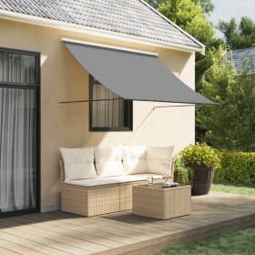 Anthracite gray fabric and steel retractable awning 250x150 cm by , Awnings - Ref: Foro24-368753, Price: 55,12 €, Discount: %