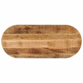 Ovale Tischplatte aus massivem, rauem Mangoholz, 110 x 50 x 3,8 cm von , Tischplatten - Ref: Foro24-370117, Preis: 86,81 €, R...