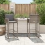 Kitchen stools with cushions 2 pcs gray synthetic rattan by , Garden chairs - Ref: Foro24-368707, Price: 179,85 €, Discount: %