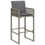 Kitchen stools with cushions 2 pcs gray synthetic rattan by , Garden chairs - Ref: Foro24-368707, Price: 179,85 €, Discount: %