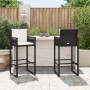 Kitchen stools with cushions 2 pcs black synthetic rattan by , Garden chairs - Ref: Foro24-368705, Price: 173,21 €, Discount: %