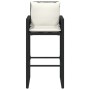 Kitchen stools with cushions 2 pcs black synthetic rattan by , Garden chairs - Ref: Foro24-368705, Price: 173,21 €, Discount: %