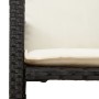 Kitchen stools with cushions 2 pcs black synthetic rattan by , Garden chairs - Ref: Foro24-368705, Price: 173,21 €, Discount: %