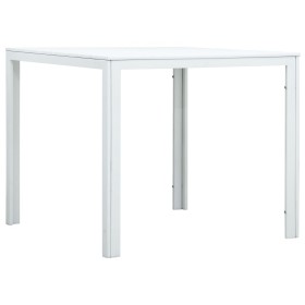 Mesa de centro de HDPE con aspecto de madera blanco 78x78x74 cm de vidaXL, Mesas de centro - Ref: Foro24-47881, Precio: 67,99...