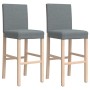 Hohe Hocker, 2 Stück, massives Gummiholz und Stoff von , Küchenhocker - Ref: Foro24-4006189, Preis: 103,88 €, Rabatt: %