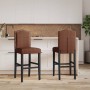 High stools 2 pcs solid rubber wood and fabric by , Kitchen stools - Ref: Foro24-4006210, Price: 135,99 €, Discount: %