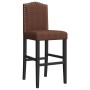 High stools 2 pcs solid rubber wood and fabric by , Kitchen stools - Ref: Foro24-4006210, Price: 135,99 €, Discount: %