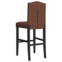 High stools 2 pcs solid rubber wood and fabric by , Kitchen stools - Ref: Foro24-4006210, Price: 135,99 €, Discount: %