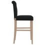 High stools 2 pcs solid rubber wood and fabric by , Kitchen stools - Ref: Foro24-4006219, Price: 111,74 €, Discount: %