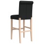 High stools 2 pcs solid rubber wood and fabric by , Kitchen stools - Ref: Foro24-4006219, Price: 111,74 €, Discount: %