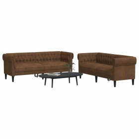 2-teilige Sofagarnitur aus braunem Stoff von , Sofas - Ref: Foro24-3209208, Preis: 664,99 €, Rabatt: %