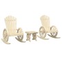 Gartenmöbel-Set 3-teilig aus massivem Tannenholz von , Gartensets - Ref: Foro24-3207123, Preis: 319,96 €, Rabatt: %