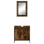 Set de muebles baño 2 pzas madera contrachapada roble ahumado de , Muebles de baño - Ref: Foro24-3214782, Precio: 106,65 €, D...