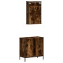 Set de muebles baño 2 pzas madera contrachapada roble ahumado de , Muebles de baño - Ref: Foro24-3214782, Precio: 106,65 €, D...