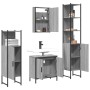 Set de muebles de baño 4 pzas madera contrachapada gris sonoma de , Muebles de baño - Ref: Foro24-3214833, Precio: 238,08 €, ...