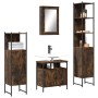 Set de muebles baño 4 pzas madera contrachapada roble ahumado de , Muebles de baño - Ref: Foro24-3214827, Precio: 243,92 €, D...