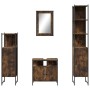 Set de muebles baño 4 pzas madera contrachapada roble ahumado de , Muebles de baño - Ref: Foro24-3214827, Precio: 243,92 €, D...