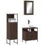 Set de muebles baño 3 pzas madera contrachapada roble marrón de , Muebles de baño - Ref: Foro24-3214819, Precio: 155,16 €, De...