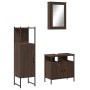 3-piece bathroom furniture set in brown oak plywood by , Bathroom furniture - Ref: Foro24-3214819, Price: 155,16 €, Discount: %