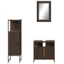 3-piece bathroom furniture set in brown oak plywood by , Bathroom furniture - Ref: Foro24-3214819, Price: 155,16 €, Discount: %