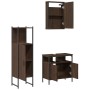 3-piece bathroom furniture set in brown oak plywood by , Bathroom furniture - Ref: Foro24-3214819, Price: 155,16 €, Discount: %