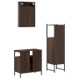 3-piece bathroom furniture set in brown oak plywood by , Bathroom furniture - Ref: Foro24-3214819, Price: 155,16 €, Discount: %