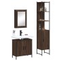 3-piece bathroom furniture set in brown oak plywood by , Bathroom furniture - Ref: Foro24-3214804, Price: 169,99 €, Discount: %