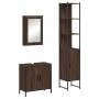 3-piece bathroom furniture set in brown oak plywood by , Bathroom furniture - Ref: Foro24-3214804, Price: 169,99 €, Discount: %