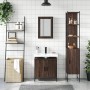 3-piece bathroom furniture set in brown oak plywood by , Bathroom furniture - Ref: Foro24-3214804, Price: 169,99 €, Discount: %