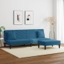 2-teilige Sofagarnitur aus blauem Samt mit Kissen von , Sofas - Ref: Foro24-3216261, Preis: 283,32 €, Rabatt: %