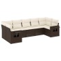 7-piece garden sofa set with brown PE rattan cushions by , Garden sets - Ref: Foro24-3220592, Price: 513,02 €, Discount: %