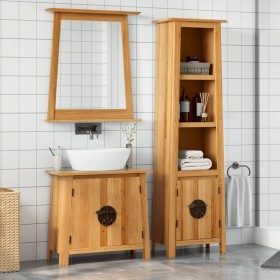 2-piece bathroom furniture set solid pine wood by , Bathroom furniture - Ref: Foro24-3223456, Price: 392,27 €, Discount: %