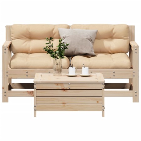 3-piece garden furniture set with solid pine wood cushions by , Garden sets - Ref: Foro24-3250764, Price: 276,01 €, Discount: %