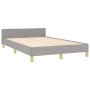 Bed frame with headboard light gray fabric 120x190 cm by , Beds and slatted bases - Ref: Foro24-3270506, Price: 164,54 €, Dis...