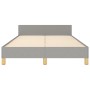 Bed frame with headboard light gray fabric 120x190 cm by , Beds and slatted bases - Ref: Foro24-3270506, Price: 164,54 €, Dis...