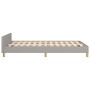 Bed frame with headboard light gray fabric 120x190 cm by , Beds and slatted bases - Ref: Foro24-3270506, Price: 164,54 €, Dis...